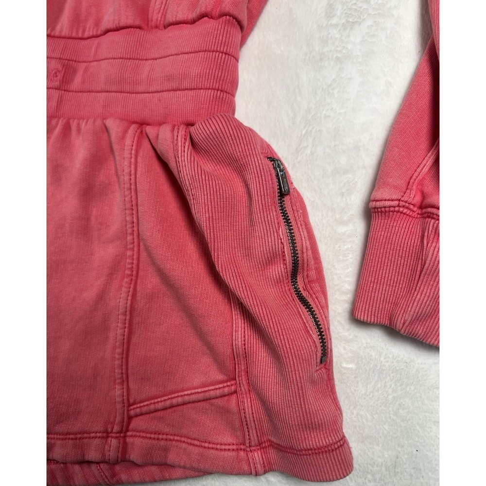Free People Movement Long Sleeve V-Neck Intercept Romper NWT Small Pink - Picture 8 of 16